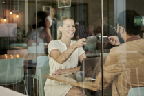 Business Meeting Over a Cup of Coffee